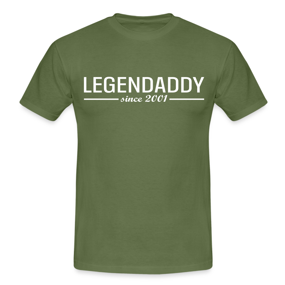 Vatertag Shirt Legendaddy seit 2001 Vatertags Geschenk T-Shirt - Militärgrün