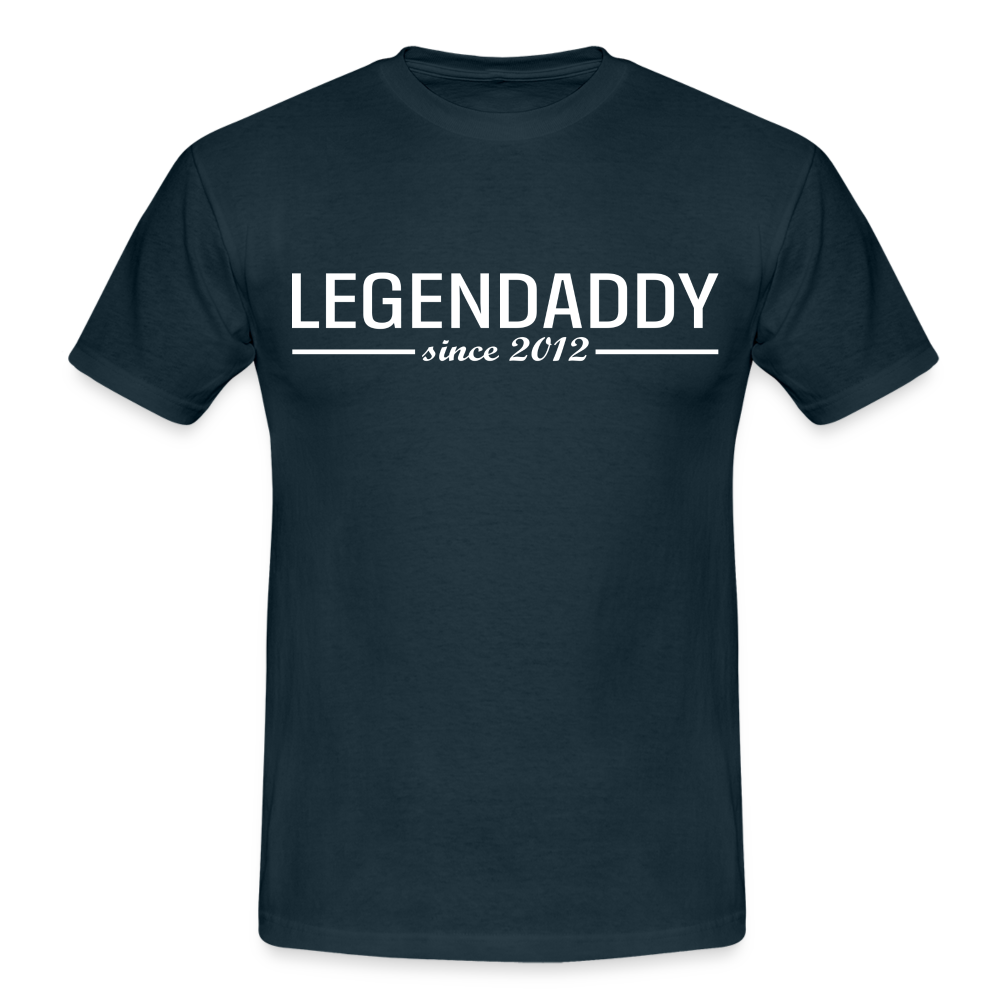 Vatertag Shirt Legendaddy seit 2012 Vatertags Geschenk T-Shirt - Navy