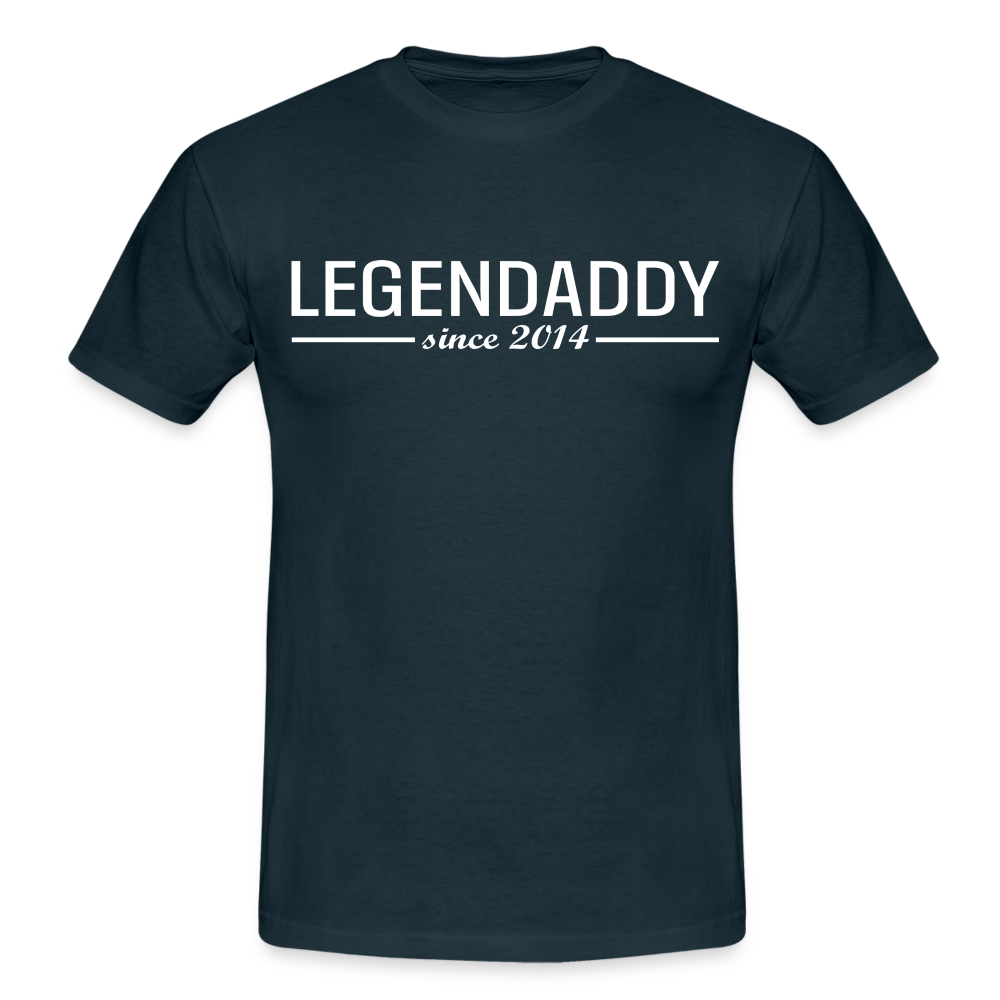 Vatertag Shirt Legendaddy seit 2014 Vatertags Geschenk T-Shirt - Navy