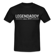 Vatertag Shirt Legendaddy seit 2011 Vatertags Geschenk T-Shirt - Schwarz