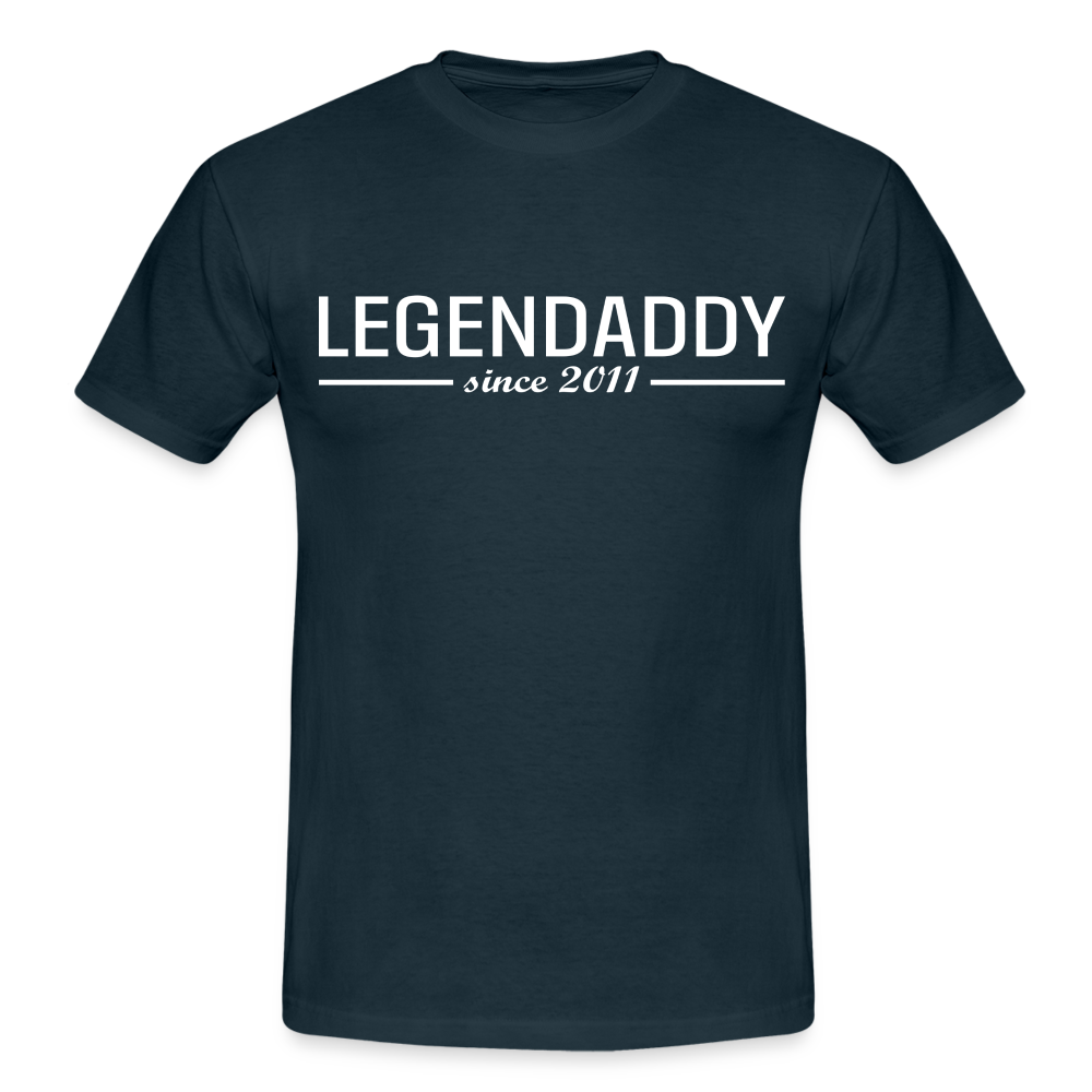 Vatertag Shirt Legendaddy seit 2011 Vatertags Geschenk T-Shirt - Navy