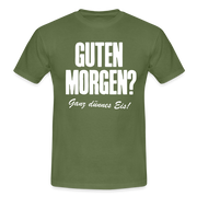 Morgenmuffel Shirt Guten Morgen Ganz dünnes Eis Lustiges Geschenk T-Shirt - Militärgrün