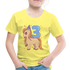 3. Kinder Geburtstag Einhorn Geschenk Premium T-Shirt - Gelb
