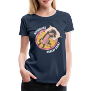 Offizielles Schlaf Shirt Lustiges Frauen Premium T-Shirt - Navy