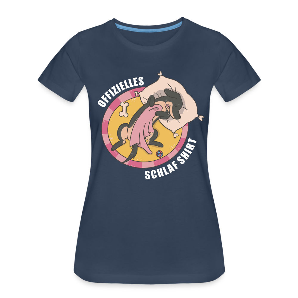 Offizielles Schlaf Shirt Lustiges Frauen Premium T-Shirt - Navy