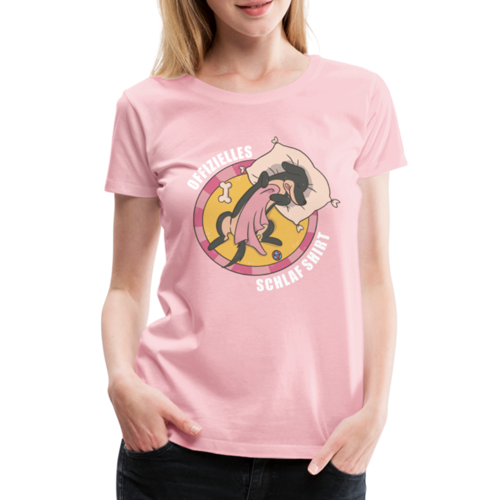 Offizielles Schlaf Shirt Lustiges Frauen Premium T-Shirt - Hellrosa