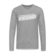 Vatertag Shirt Legendaddy Geschenk zum Vatertag Männer Premium Langarmshirt - Grau meliert
