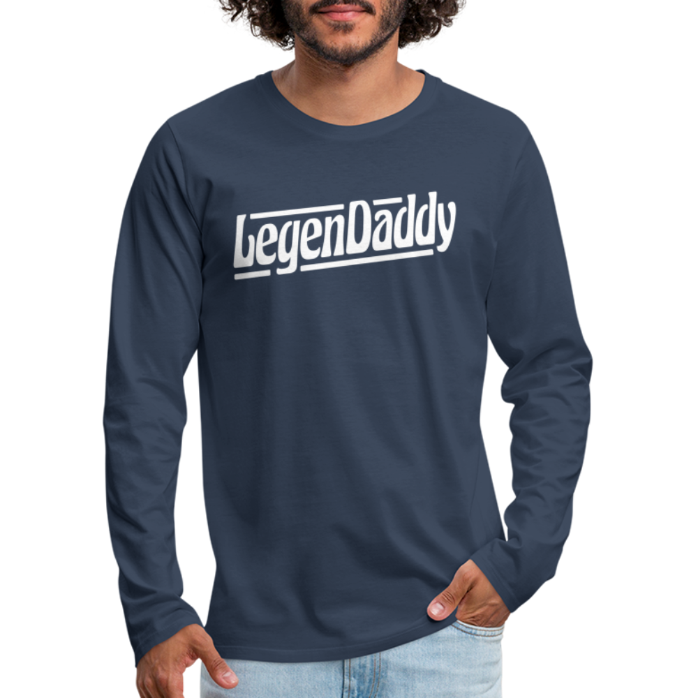 Vatertag Shirt Legendaddy Geschenk zum Vatertag Männer Premium Langarmshirt - Navy