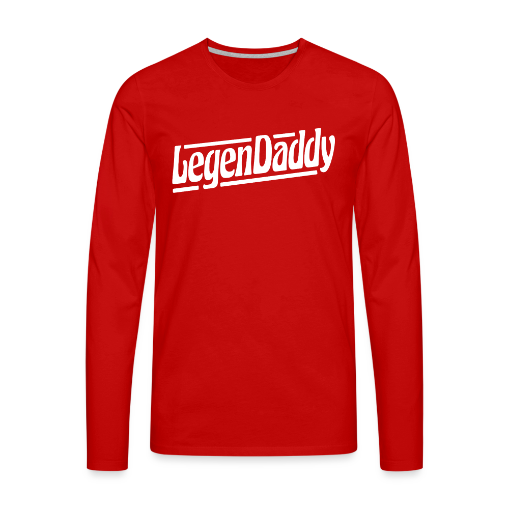 Vatertag Shirt Legendaddy Geschenk zum Vatertag Männer Premium Langarmshirt - Rot