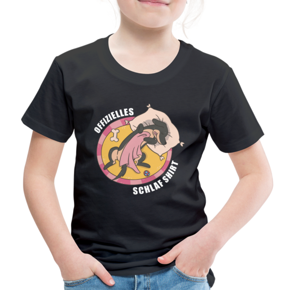 Offizielles Schlaf Shirt Lustiges Kinder Premium T-Shirt - Schwarz