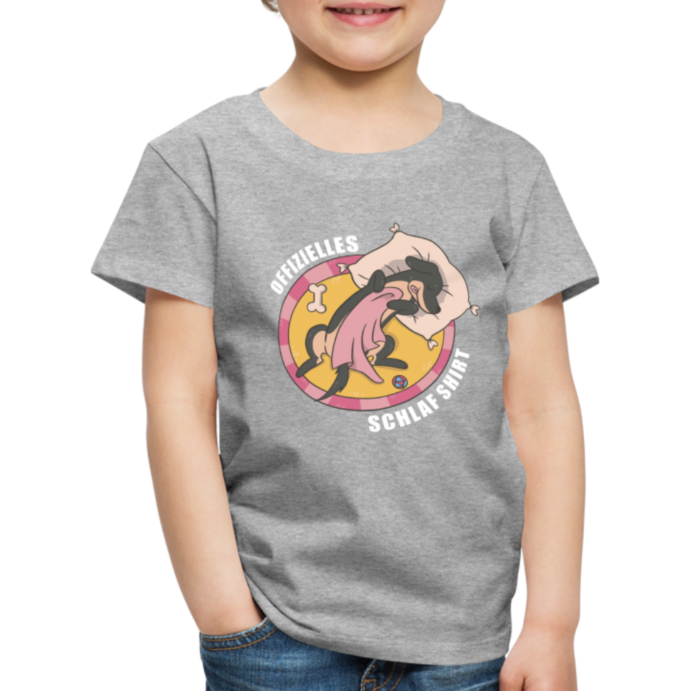 Offizielles Schlaf Shirt Lustiges Kinder Premium T-Shirt - Grau meliert