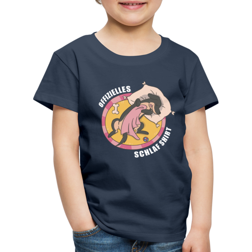 Offizielles Schlaf Shirt Lustiges Kinder Premium T-Shirt - Navy