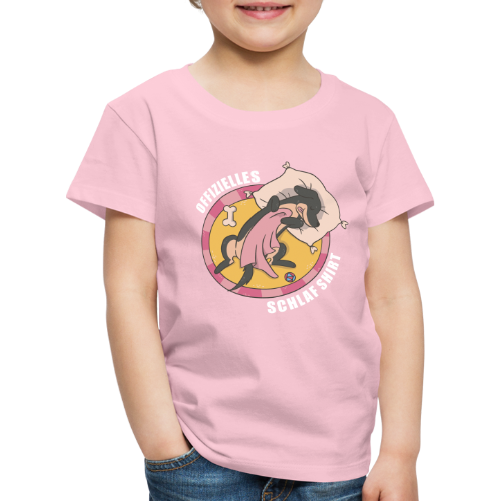 Offizielles Schlaf Shirt Lustiges Kinder Premium T-Shirt - Hellrosa