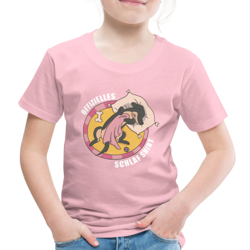 Offizielles Schlaf Shirt Lustiges Kinder Premium T-Shirt - Hellrosa