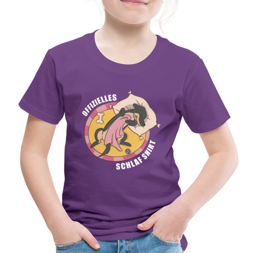 Offizielles Schlaf Shirt Lustiges Kinder Premium T-Shirt - Lila