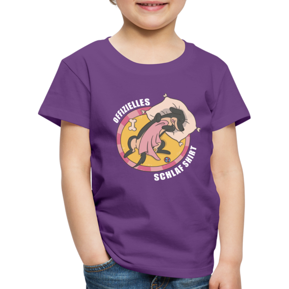 Offizielles Schlaf Shirt Lustiges Kinder Premium T-Shirt - Lila