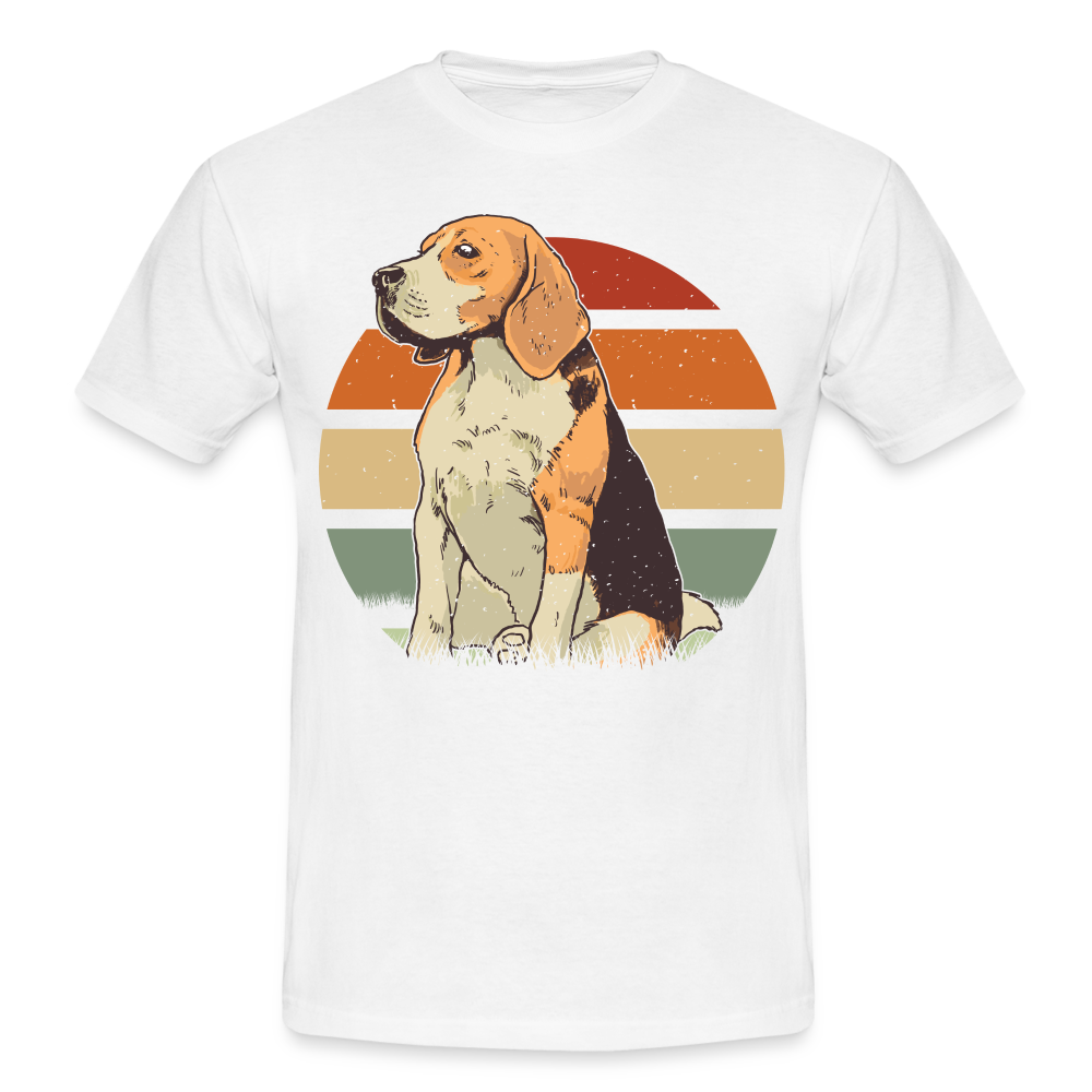 Hund Beagle Shirt Hundefreunde Beagle Sonnenuntergang Geschenk T-Shirt - Weiß