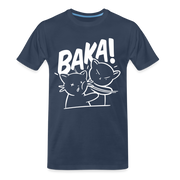 Kawaii Cartoon Anime Baka Ohrfeige Lustiges T-Shirt - Navy