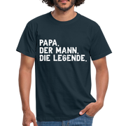 Vatertag Geburtstag Papa der Mann die Legende Geschenk T-Shirt - Navy