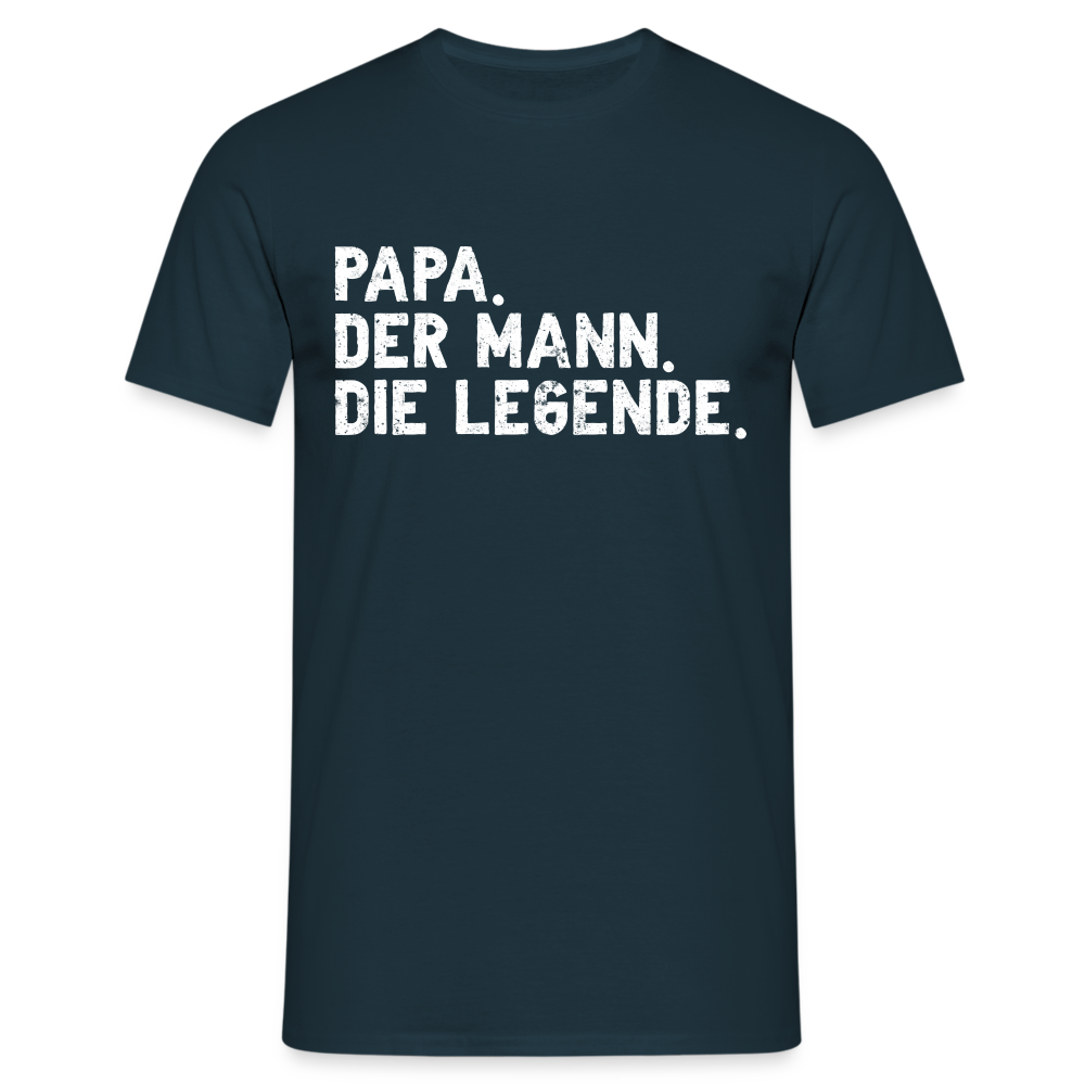 Vatertag Geburtstag Papa der Mann die Legende Geschenk T-Shirt - Navy