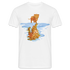 Katze Tiger Wasser Reflektion T-Shirt - Weiß