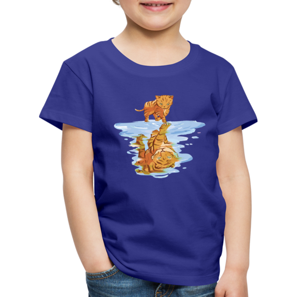 Katze Tiger Wasser Reflektion Geschenk Kinder Premium T-Shirt - Königsblau
