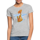 Katze Tiger Wasser Reflektion Damen T-Shirt - Grau meliert