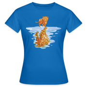 Katze Tiger Wasser Reflektion Damen T-Shirt - Royalblau