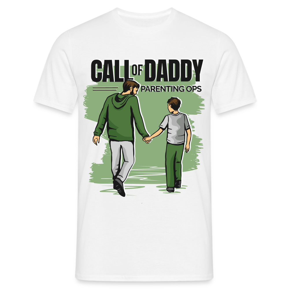 Vater Papa Shirt Call of Daddy Geschenk T-Shirt - Weiß