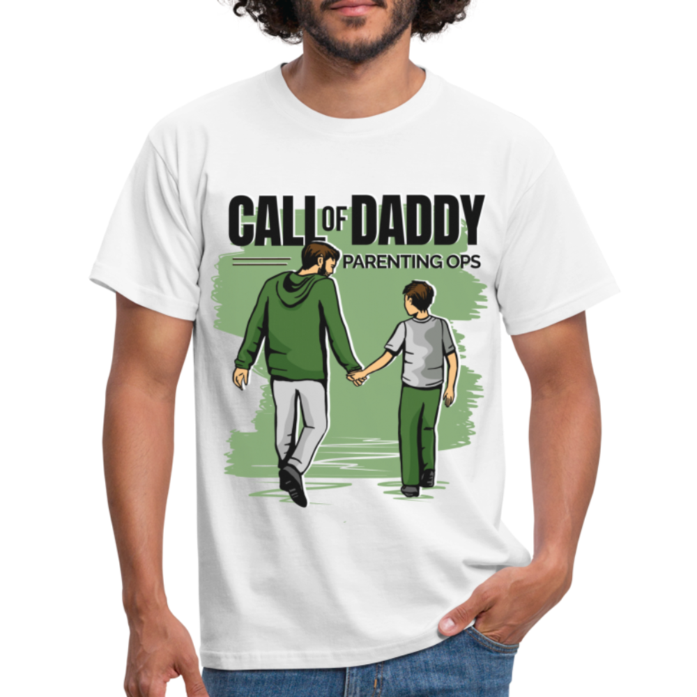 Vater Papa Shirt Call of Daddy Geschenk T-Shirt - Weiß