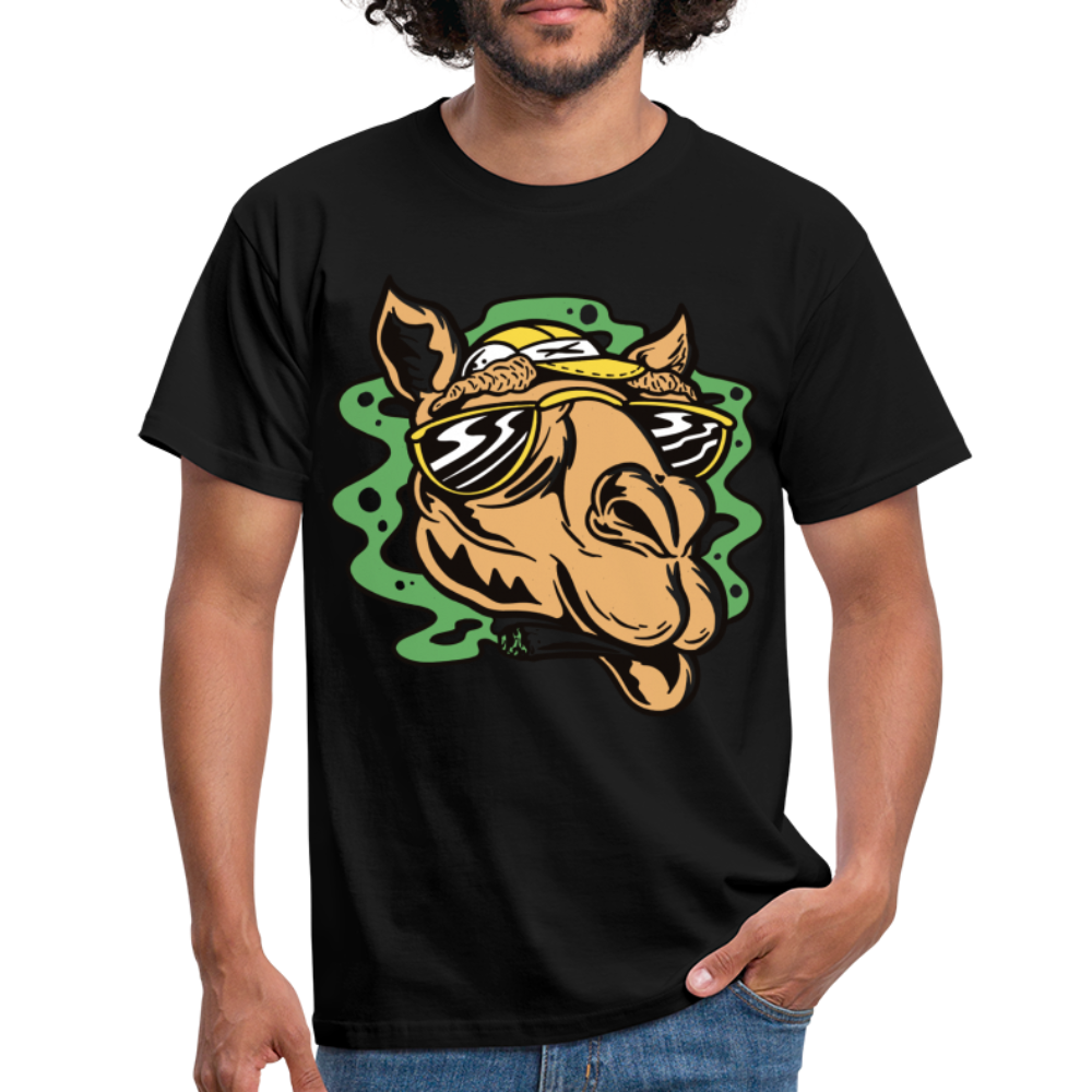 Luftiges Kamel Shirt Chilliges Kamel mit Tüte Fun T-Shirt - Schwarz