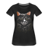 Main Coon Katze Shirt Portrait Katze Geschenk Frauen Premium T-Shirt - Schwarz