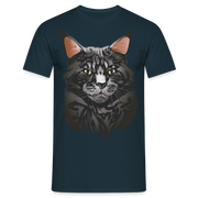 Main Coon Katze Shirt Portrait Katze Geschenk T-Shirt - Navy