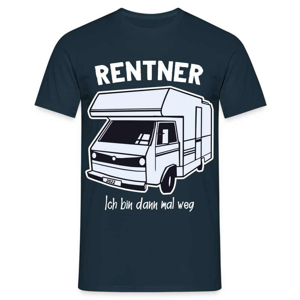 Camping Rentner Rente 2022 Shirt Ich bin dann mal weg Geschenk T-Shirt - Navy