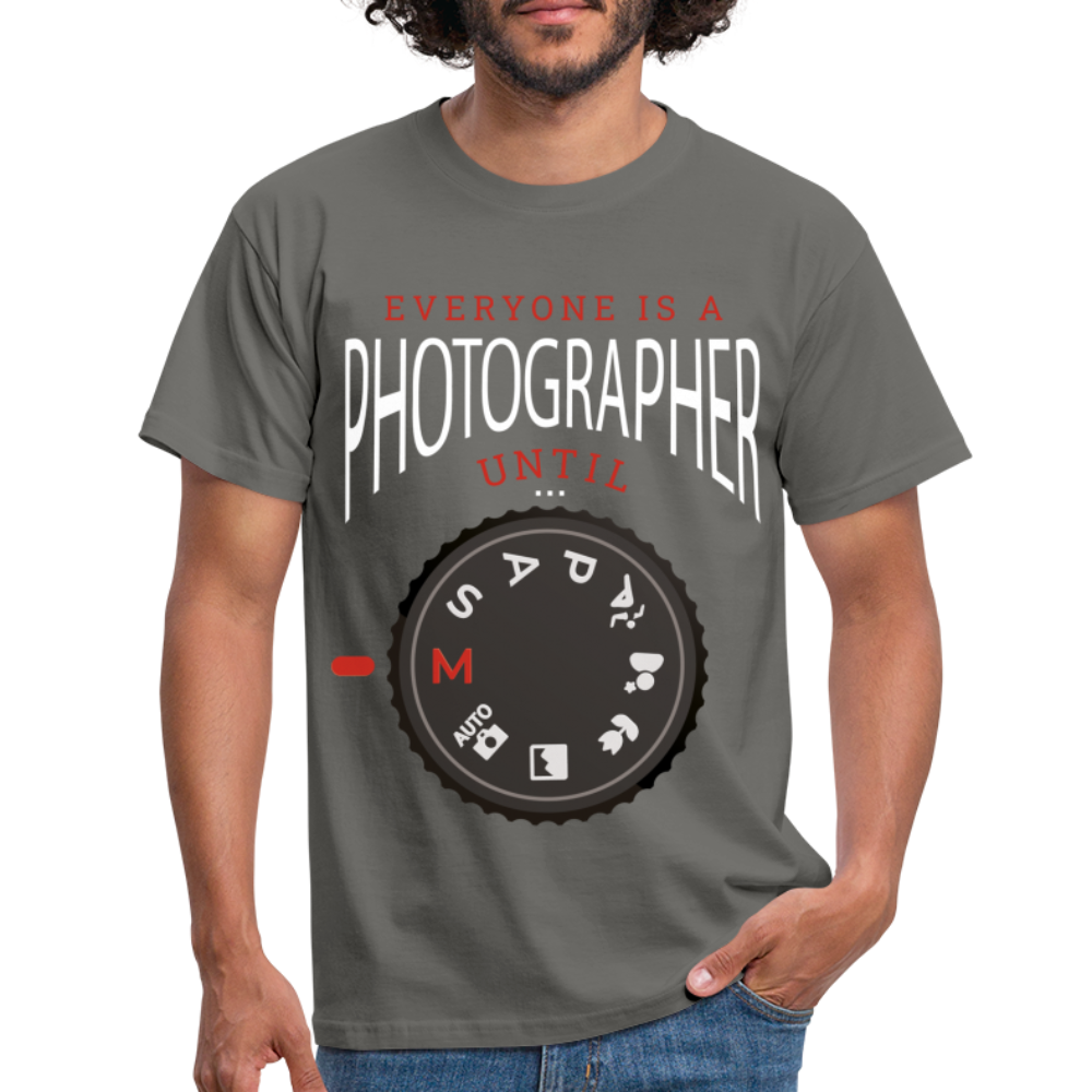 Fotografen Shirt Einstellrad Kamera Lustiges Geschenk für Fotografen T-Shirt - Graphit
