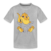 Dino Shirt Süßer Dinosaurier Kinder Premium T-Shirt - Grau meliert