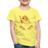 Dino Shirt Süßer Dinosaurier Kinder Premium T-Shirt - Gelb
