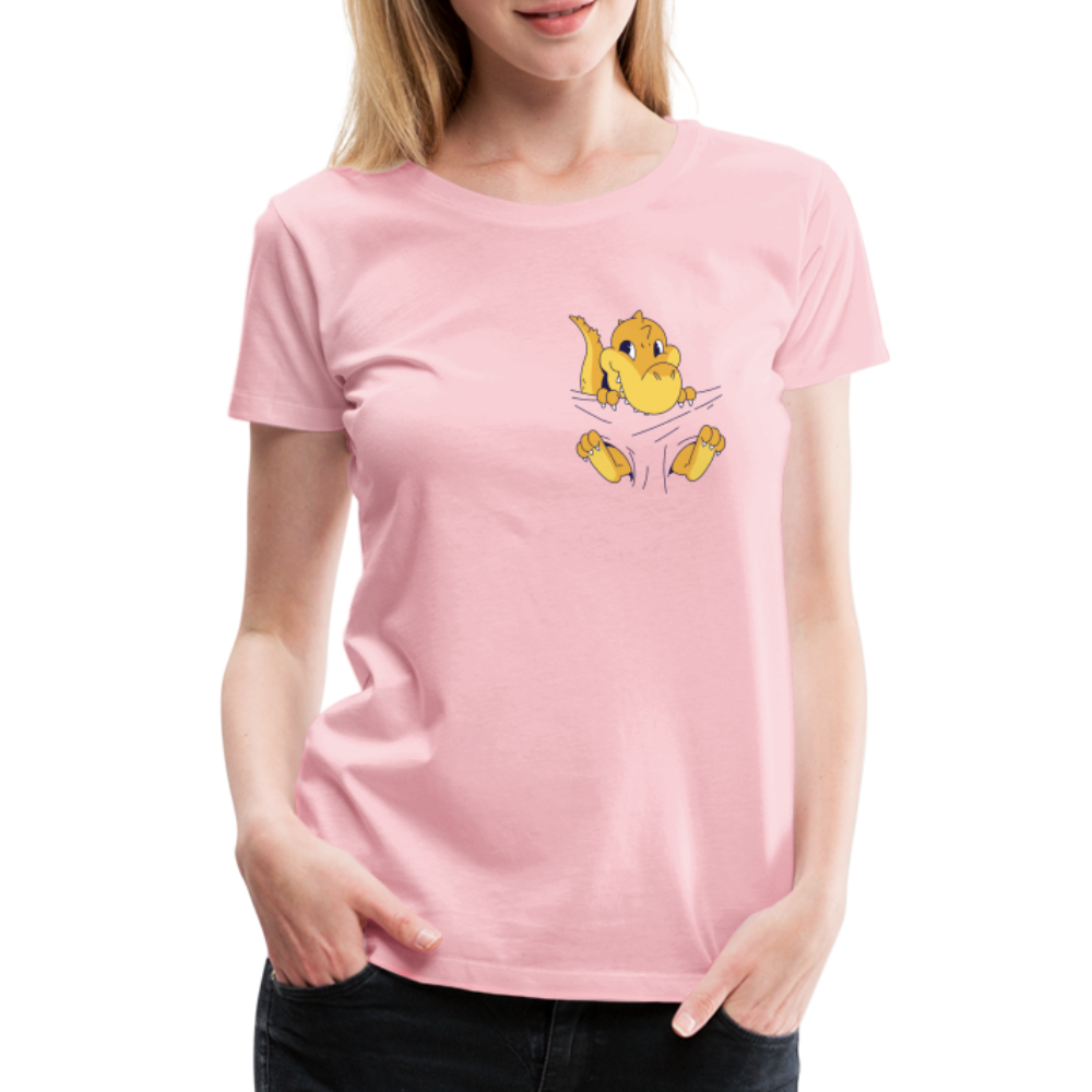 Dino Shirt Süßer Dinosaurier Frauen Premium T-Shirt - Hellrosa