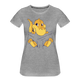 Dino Shirt Süßer Dinosaurier Frauen Premium T-Shirt - Grau meliert