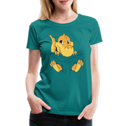Dino Shirt Süßer Dinosaurier Frauen Premium T-Shirt - Divablau