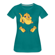 Dino Shirt Süßer Dinosaurier Frauen Premium T-Shirt - Divablau