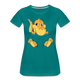 Dino Shirt Süßer Dinosaurier Frauen Premium T-Shirt - Divablau