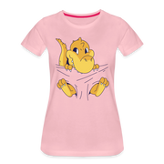 Dino Shirt Süßer Dinosaurier Frauen Premium T-Shirt - Hellrosa