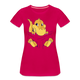 Dino Shirt Süßer Dinosaurier Frauen Premium T-Shirt - dunkles Pink