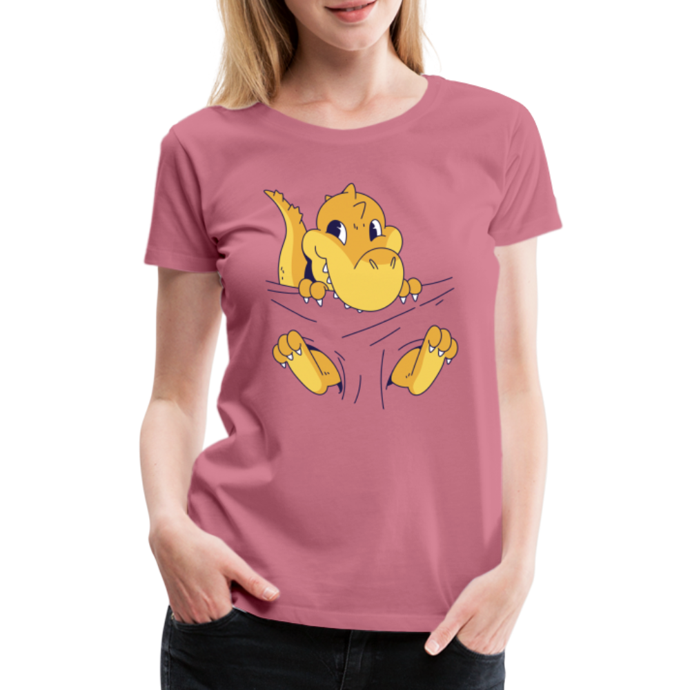 Dino Shirt Süßer Dinosaurier Frauen Premium T-Shirt - Malve