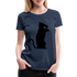 Katze und Wein Shirt Katze Wein Liebhaberin Frauen Premium T-Shirt - Navy