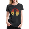 Katze und Wein Shirt Katze Wein Liebhaberin Retro Style Frauen Premium T-Shirt - Schwarz