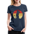 Katze und Wein Shirt Katze Wein Liebhaberin Retro Style Frauen Premium T-Shirt - Navy