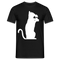 Katze und Wein Shirt Katze Wein Liebhaber T-Shirt - Schwarz
