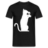 Katze und Wein Shirt Katze Wein Liebhaber T-Shirt - Schwarz